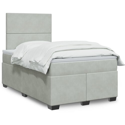 Box spring krevet s madracem svjetlosivi 120x200 cm bar&scaron;unasti Cijene