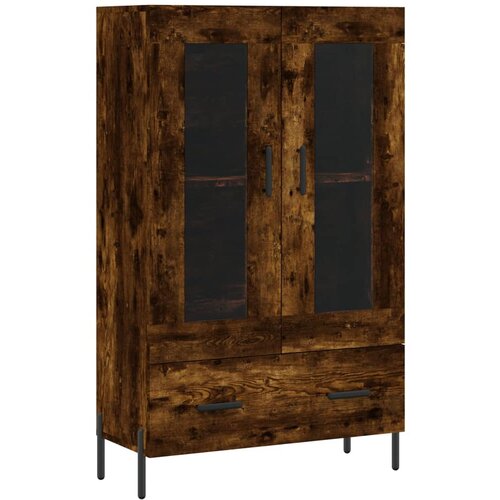 Maison Chic Visoka omara - Komoda - Predalnik dimljeni hrast 69,5x31x115 cm inženirski les, (21719436) Cene