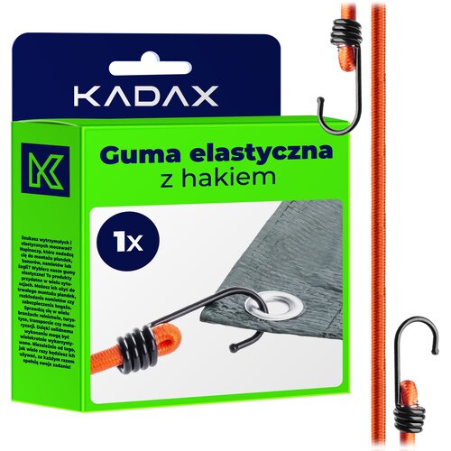 KADAX elastična gumijasta vrv s kovinskim kavljem 71 cm za pritrditev ponjav za prtljago, (5000362626) Slike