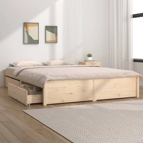 vidaXL Okvir za krevet s ladicama 120 x 200 cm