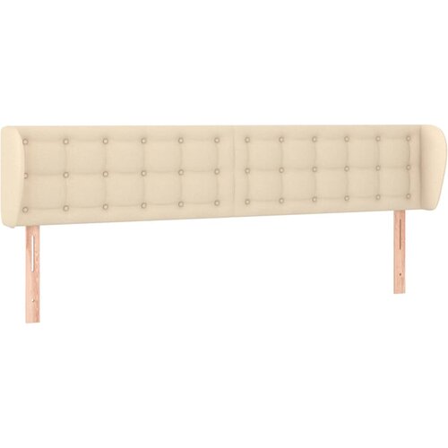 Maison Chic vzglavna omarica - nočna omarica - posteljna omarica z u&amp;scaron;esi krem 183x23x78/88 cm blago, (21713214) Slike