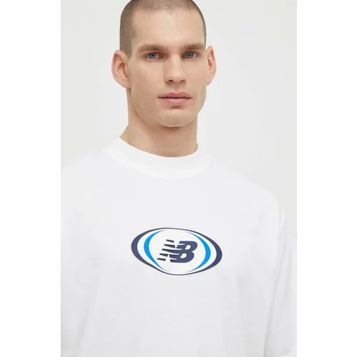 New Balance Kratka majica moška, bela barva, MT41600WT