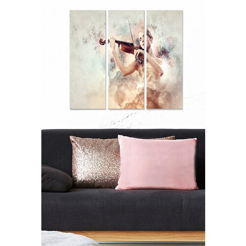 Wallity MDF139307069 multicolor decorative mdf painting (3 pieces) Cene