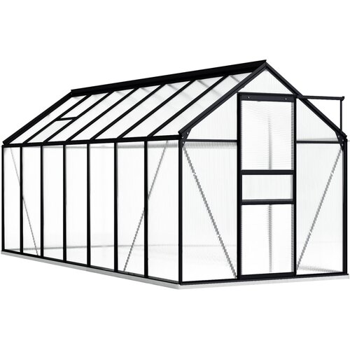  Rastlinjak z okvirjem antraciten aluminij 8,17 m² Cene
