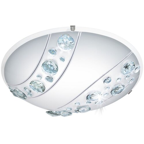 Eglo Nerini plafonjera/1, led, 16w, 1500lm, prom 315, bijela/kristali Slike
