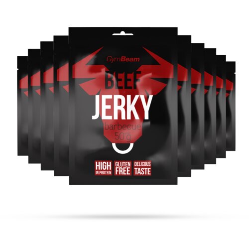 GymBeam Sušena govedina Beef Jerky 10 x 50  g BBQ Cene