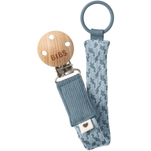 Bibs Paci Braid držalo za dudo Petrol / Baby Blue 1 kos Slike