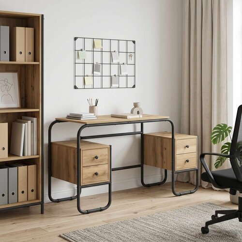  Stol s pohranom Hrast artisan 145 x 50 x 75 cm Slike