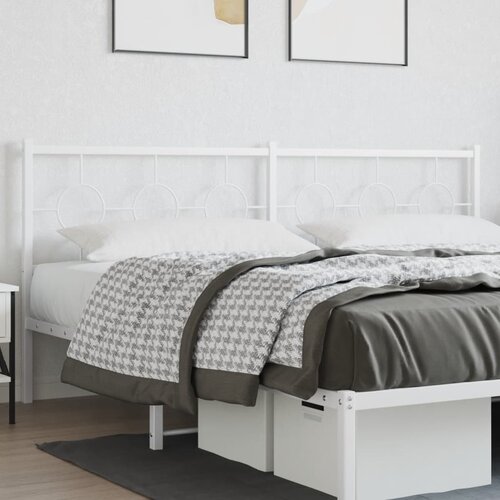 vidaXL Metalno uzglavlje bijelo 193 cm Cijene