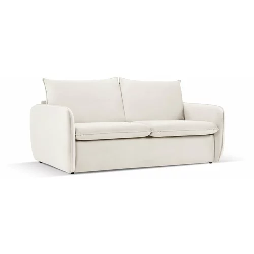 Cosmopolitan Design Krem baršunasta sklopiva sofa 194 cm Vienna –