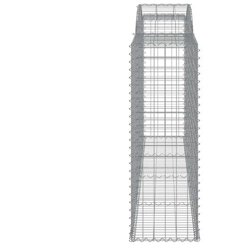 Lučne gabionske ko&amp;scaron;are 2 kom 300x50x140/160cm pocinčano željezo Slike