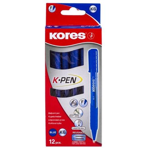 Kores kemični svinčnik KO38611 grip K6, moder fine 12 KOS Cene