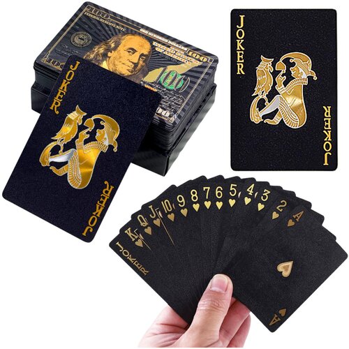  Playing Cards Elegant Dollar Bill Black Deck 54 Cards Slike