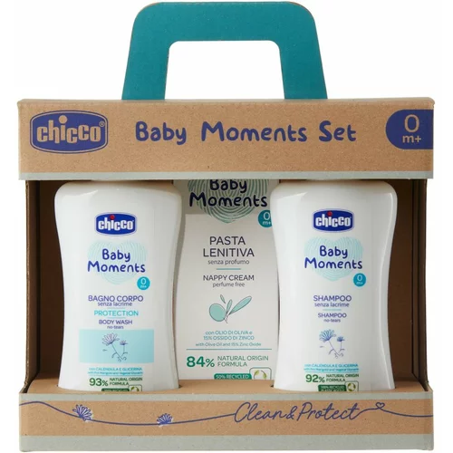 Chicco Baby Moments Clean & Sweet darilni set (za otroke od rojstva)