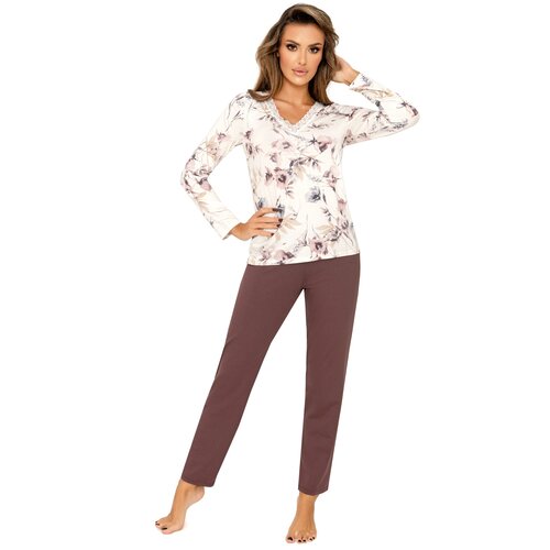 Donna Pyjamas Belinda Long Ecru Ecru Cene