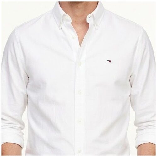Tommy Hilfiger Srajce z dolgimi rokavi Solid Heritage Oxford Rf Bela Slike