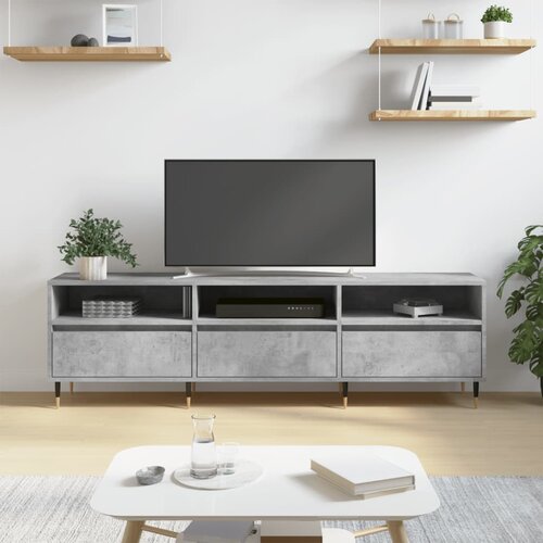 VidaXL TV ormarić boja betona 150x30x44 5 cm od konstruiranog drva Slike