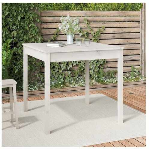  Vrtni stol bijeli 82 5 x 82 5 x 76 cm od masivne borovine Cene