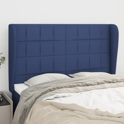 vidaXL Vzglavje z ušesi modro 147x23x118/128 cm blago Cene