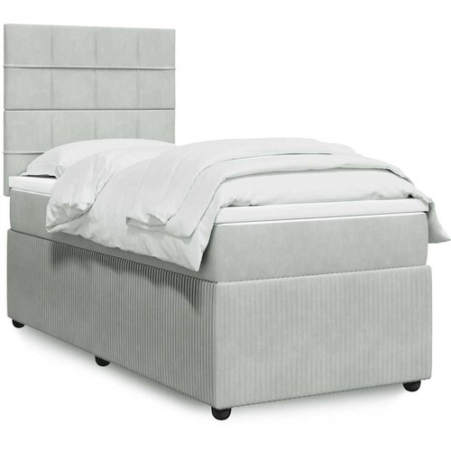  Box spring krevet s madracem svjetlosivi 90x190 cm bar&scaron;unasti Cijene