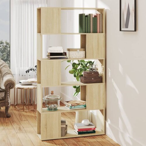 vidaXL Knjižna omara za razdelitev prostora sonoma hrast 80x24x155 cm Cene