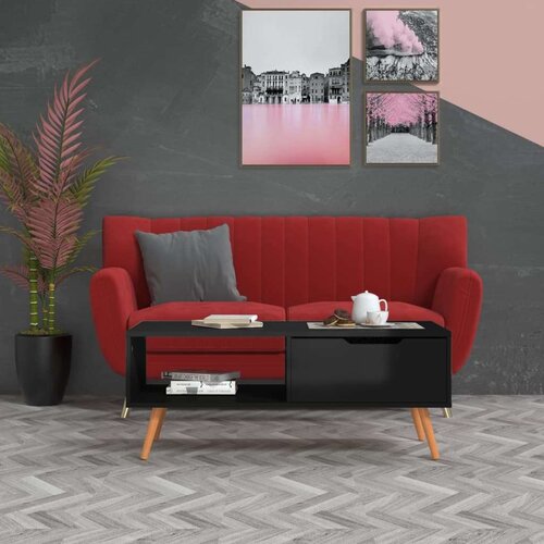 vidaXL stolić za kavu visoki sjaj crni 100 x 49,5 x 43 cm od iverice Cijene