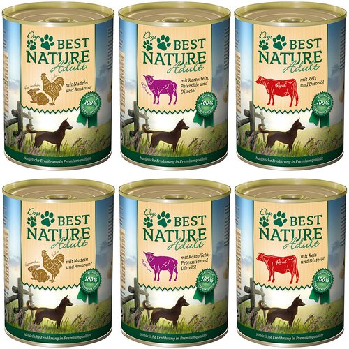  Varčno pakiranje Best Nature Dog Adult 12 x 400 g - Me&scaron;ano pakiranje (3 vrste) Cijene
