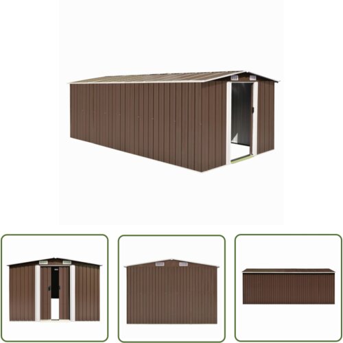  The Living Store Vrtna lopa 257x489x181 cm kovinska rjava - Vrtna Lopa, (21745183) Cene