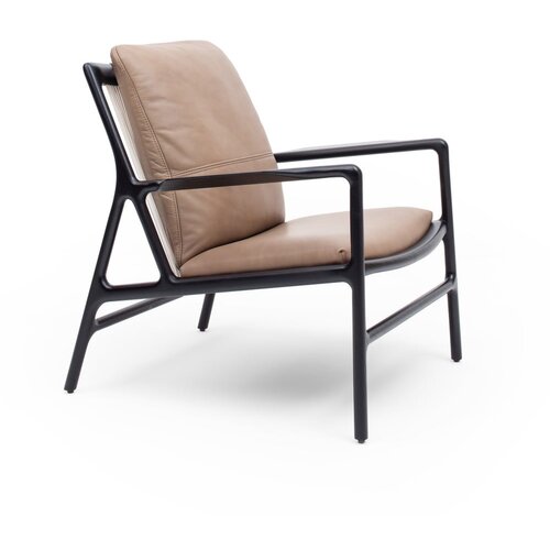 Gazzda Crna/bež kožna fotelja Dedo &amp;ndash; Slike