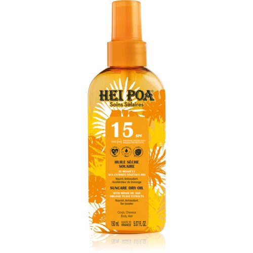 Hei Poa Tahiti Monoi Oil Tahiti Monoi Oil suho ulje za sunčanje SPF 15 150 ml Slike