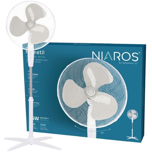 Niaros podni ventilator, 45W, 43cm, beli Slike