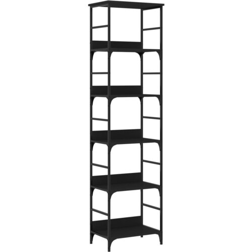 VidaXL Knjižna polica črna 50x33x188,5 cm inženirski les, (20978105) Slike