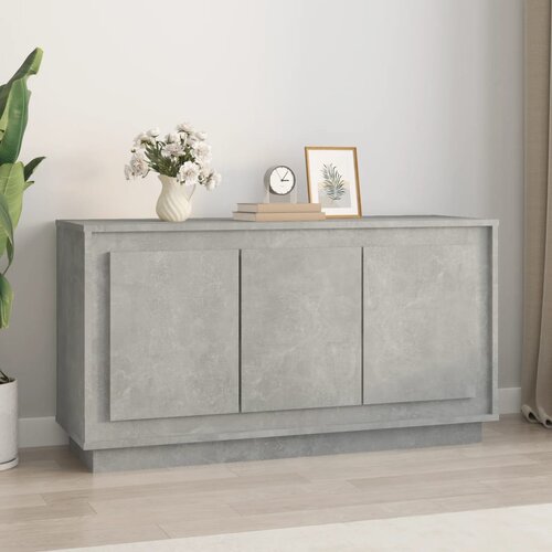 vidaXL Komoda betonsko siva 102x35x55 cm inženirski les Cene