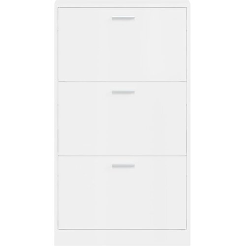  za cipele sjajni bijeli 59x17x108 cm konstruirano drvo Slike