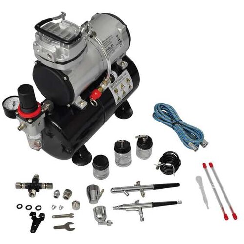  Airbrush kompresor komplet z 2 pi&amp;scaron;tolama Slike