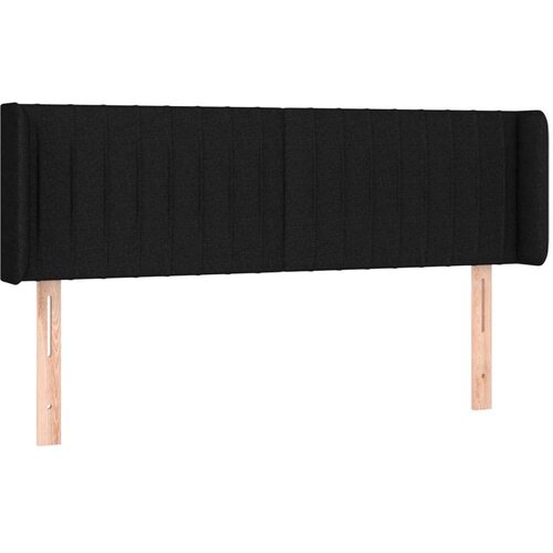  Uzglavlje crno 147x16x78/88 cm od tkanine Slike