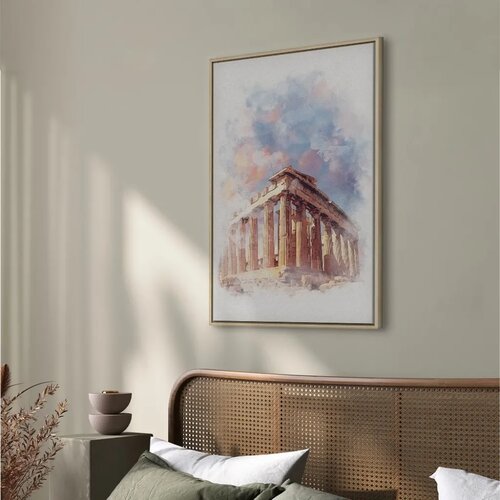  Slika - Painted Parthenon (1 Part) Vertical 80x120 U prirodnom drvenom okviru Slike