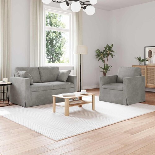  Set sofe 2 pcs Svijetlo siva 138 x 78 x 80 cm Bar&scaron;un Cijene