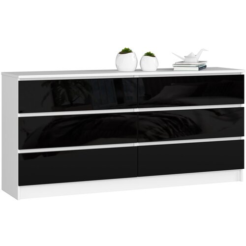 AKORD KOMODA K160 6SZ CLP ČRNA SJAJ, (21703038) Slike