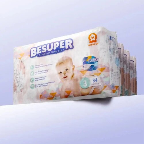 BeSuper premium pelene - jedan paket / 6 (xxl, 15+ kg) 30 kom Slike