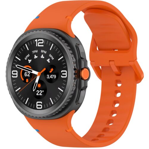  silikonska narukvica za pametni sat samsung galaxy watch 8 narandzasta Slike