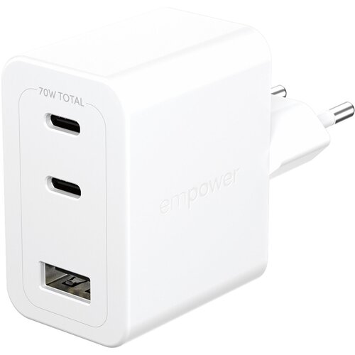 PanzerGlass empower 70W Charger 2x USB-C 1x USB-A White Slike