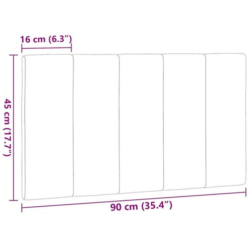 VidaXL jastuk za uzglavlje svjetlosivi 90 cm od tkanine Slike