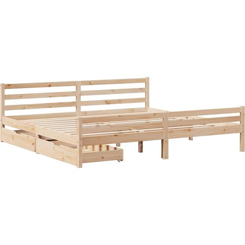 vidaXL okvir kreveta bez madraca 200 x 200 cm od masivne borovine Cijene