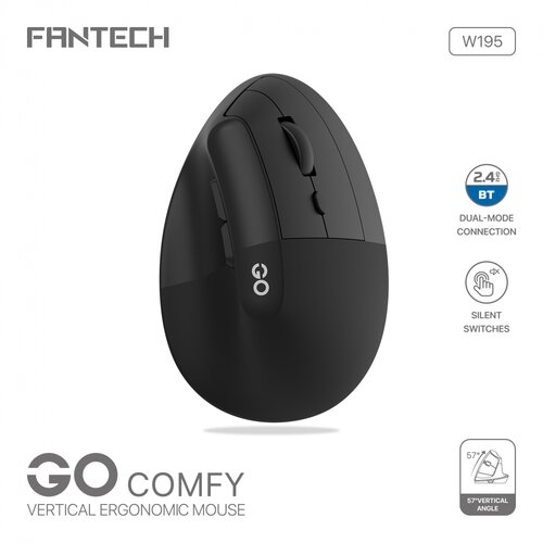 Fantech Mis Wireless W195 GO comfy crni Cene