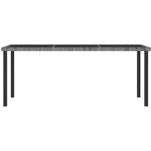  Vrtni blagovaonski stol sivi 180 x 70 x 73 cm od poliratana Slike