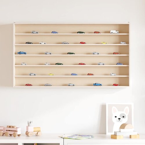  Drvena kolekcionarska vitrina sa 6 polica 100x9x55 cm Slike