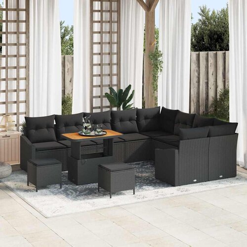  Sjedeća garnitura za vrt 12 kom. poliratan 288,5 x 234 x 85 cm Slike
