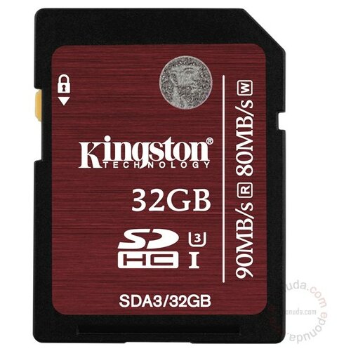 Kingston SD 32GB UHS-I Speed Class 3 SDA3/32GB memorijska kartica Slike