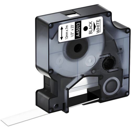  Kompatibilna traka DYMO 45013 D1 - 12mm x 7m – Crni Tisak / Bijela Podloga KP36490 Cene